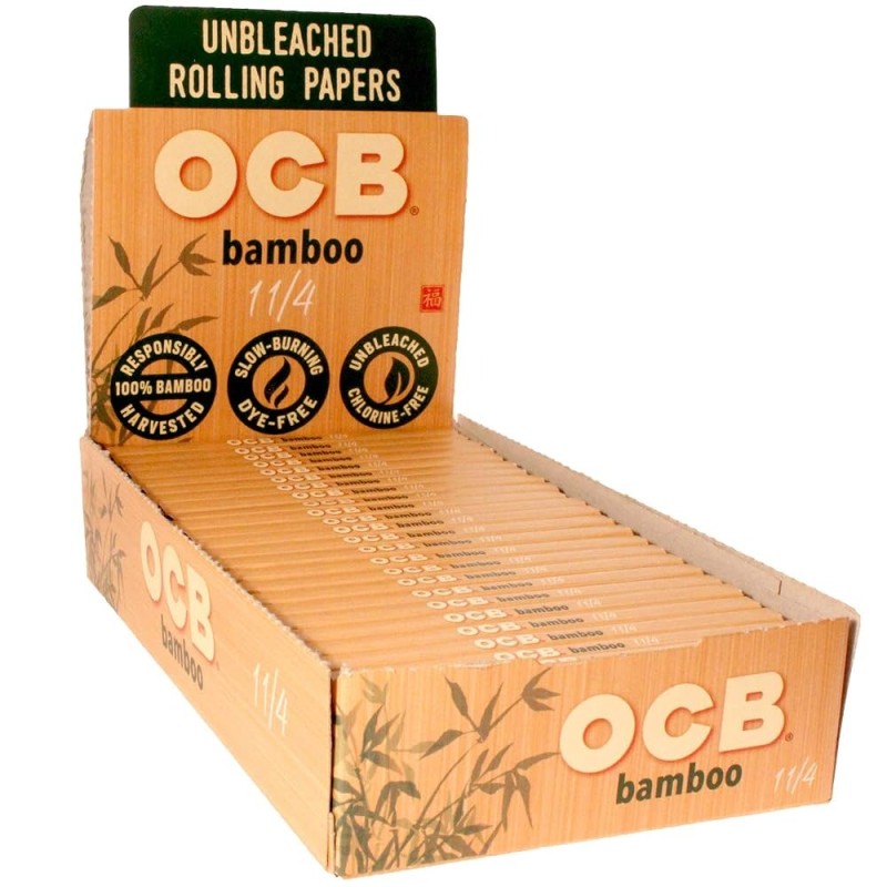 OCB Bamboo 11/4 Unbleached Rolling Paper 24 CT. OCB Bamboo 11/4 Unbleached Rolling Paper 24 CT.