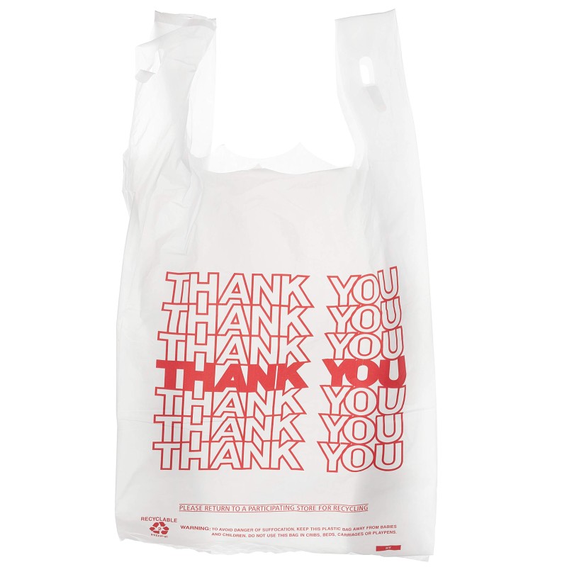 WHITE 1000 CT THANK YOU SMALL BAG WHITE 1000 CT THANK YOU SMALL BAG