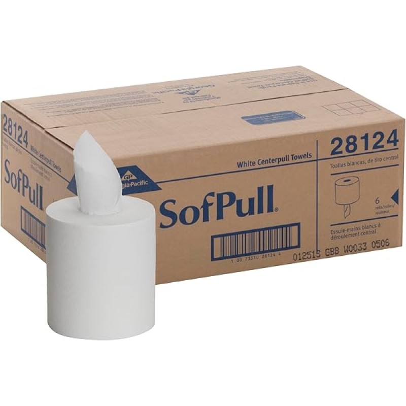 WHITE CENTER PULL TOWEL 600 FT 6CT WHITE CENTER PULL TOWEL 600 FT 6CT