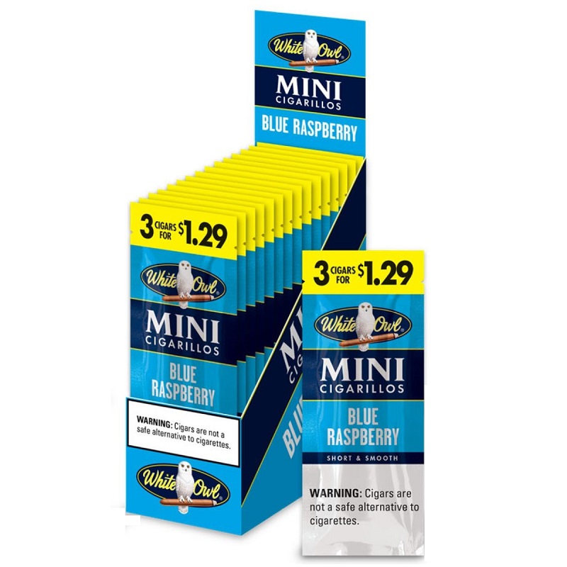 WHITE OWL 15/3 PK MINI CIGARLLOS BLUE RASPBERRY WHITE OWL 15/3 PK MINI CIGARLLOS BLUE RASPBERRY