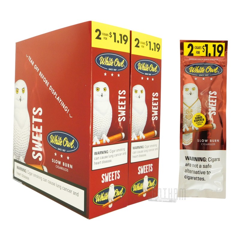 WHITE OWL SLOW BURN CIGARILLOS (15/2)X2 SWEETS WHITE OWL SLOW BURN CIGARILLOS (15/2)X2 SWEETS