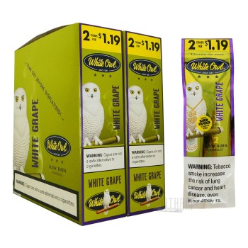WHITE OWL SLOW BURN CIGARILLOS (15/2)X2 WHITE GRAPE