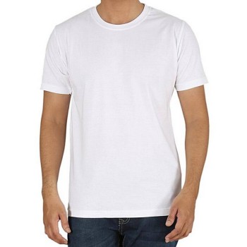 White Round Neck T Shirt 1XL