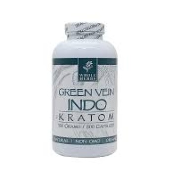 Whole Herbs Green Vein Maeng Da - Kratom 120Caps Bottle