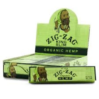 ZIG ZAG KING SLIM PAPERS 24CT ORGANIC HEMP