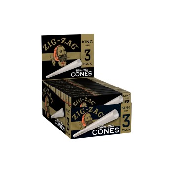 ZIG ZAG ULTRA THIN CONES KING SIZE 36 PK OF 3