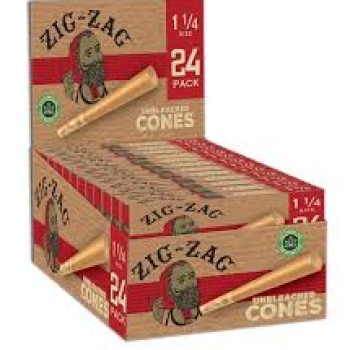 ZIG ZAG UNBLEACHED CONES 1 1/4 SIZE 12 PK OF 24