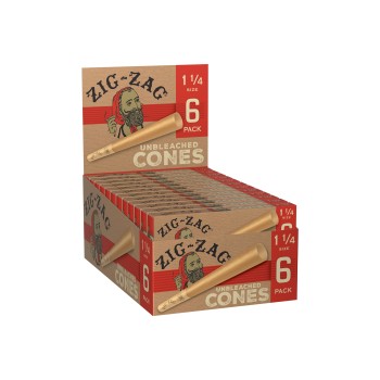 ZIG ZAG UNBLEACHED CONES 1 1/4 SIZE 24 PK OF 6