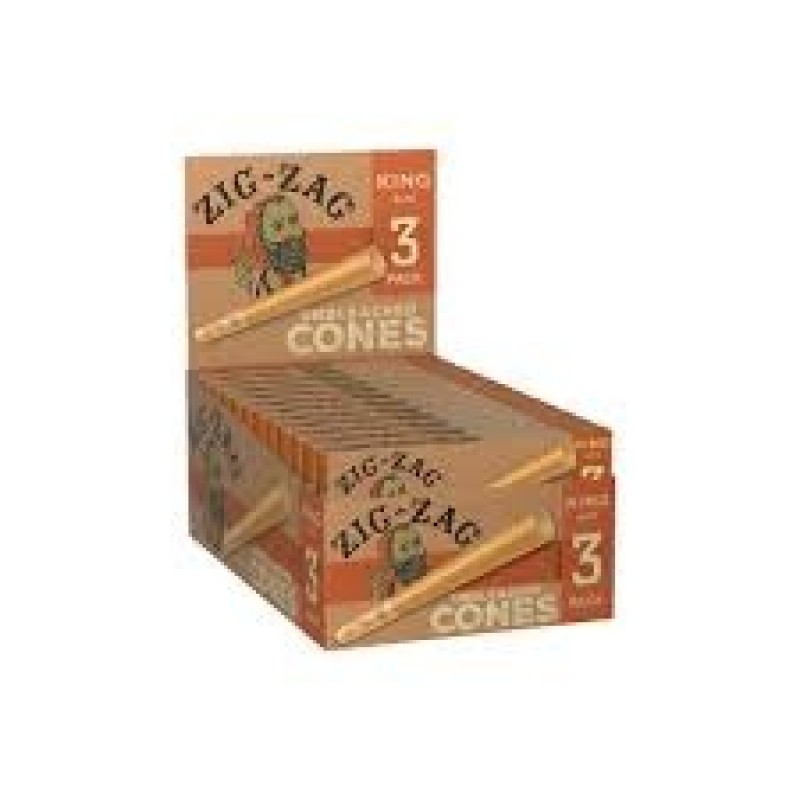 ZIG ZAG UNBLEACHED CONES KINGSIZE 24 PK OF 3 ZIG ZAG UNBLEACHED CONES KINGSIZE 24 PK OF 3
