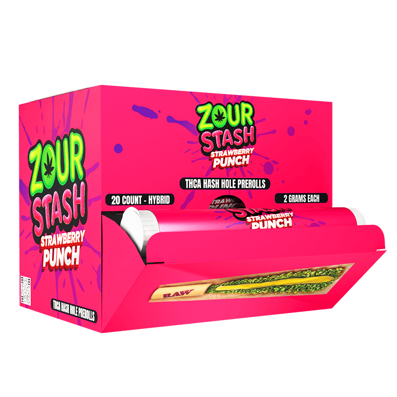 ZOUR STASH 2 GRAMS 20 CT HASH HOLES HYBRID STRAWBERRY PUNCH ZOUR STASH 2 GRAMS 20 CT HASH HOLES HYBRID STRAWBERRY PUNCH