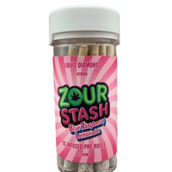 ZOUR STASH PRE ROLL 2PK 1GM 10CT HYBRID BLUE RASPBERRY LEMONADE