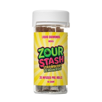 ZOUR STASH PRE ROLL 2PK 1GM 10CT INDICA STRAWBERRY LEMONADE