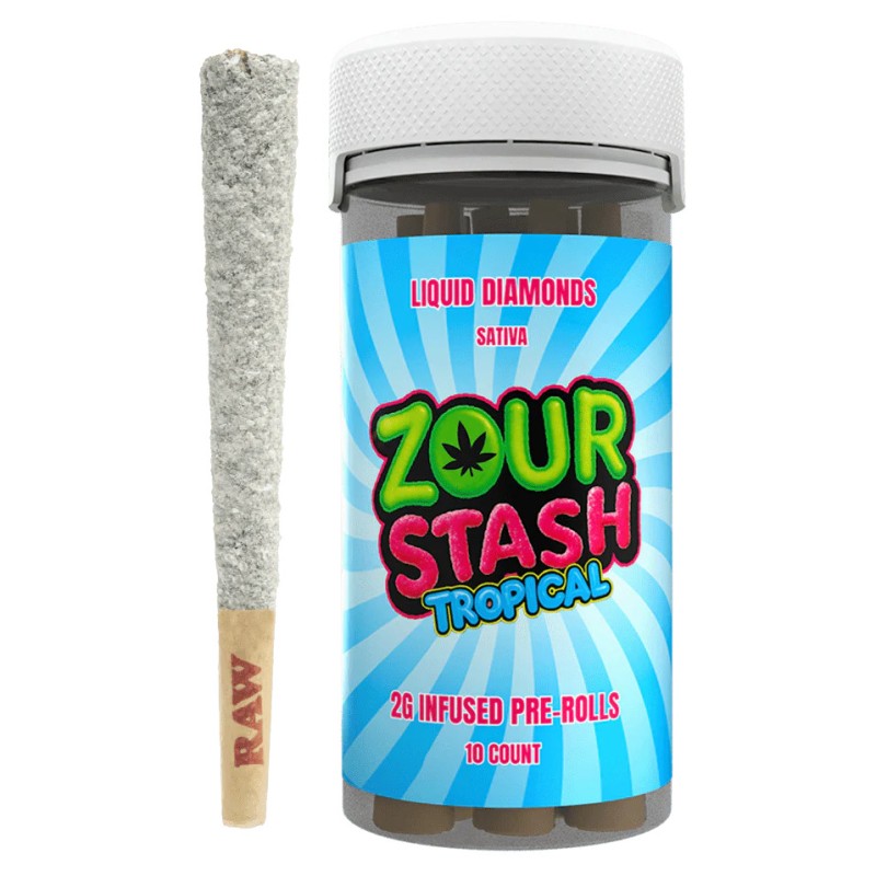 ZOUR STASH PRE ROLL 2PK 1GM 10CT SATIVA TROPICAL ZOUR STASH PRE ROLL 2PK 1GM 10CT SATIVA TROPICAL