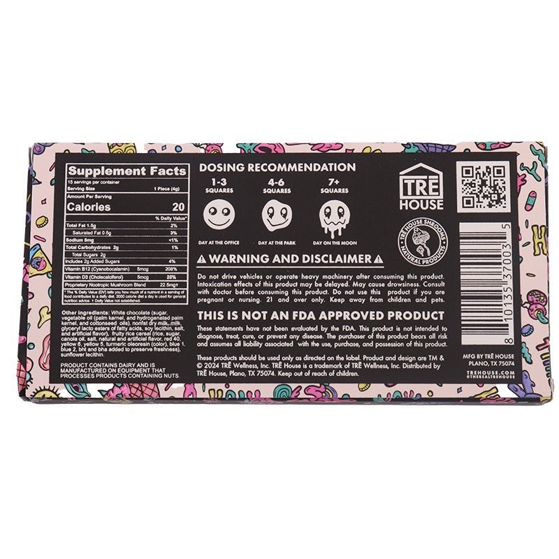 MUSHROOM EXTRACT CHOCOLATE 7GM BAR 1GM BOOSTER 10/BOX FRUITY PEBBLES MUSHROOM EXTRACT CHOCOLATE 7GM BAR 1GM BOOSTER 10/BOX FRUITY PEBBLES